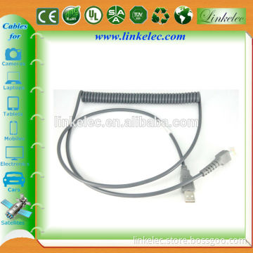 Spring coiled USB barcode Cable